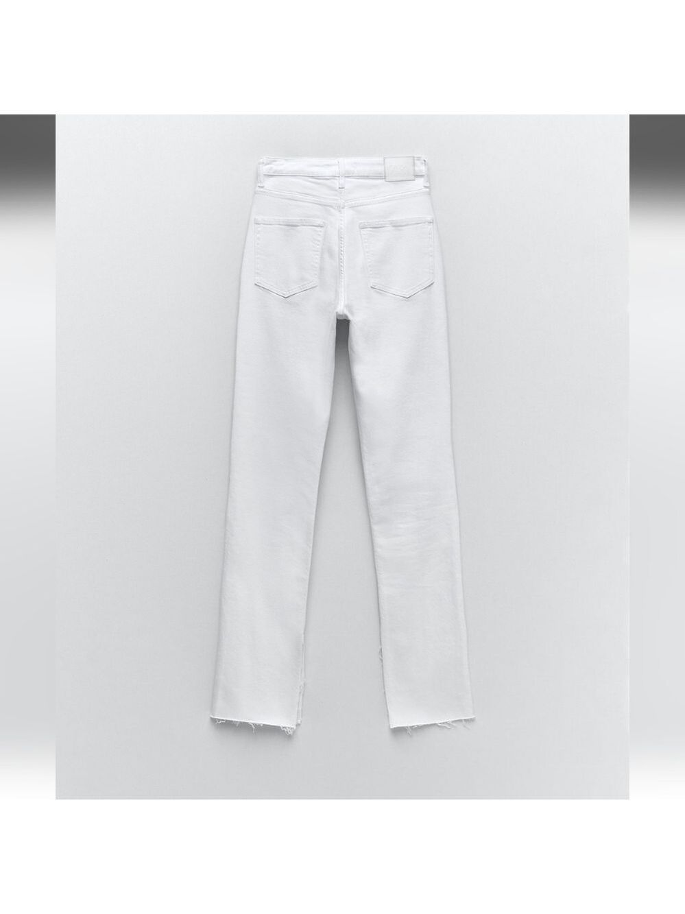 NWT Zara Slim Flare High Rise Jeans With Split Hems, Size 6 - Picture 8 of 11